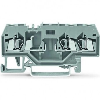 Базовые клеммы для DIN-рейки 3-проводные WAGO CAGE CLAMP® 2.5 мм серые 1133270 Базовые клеммы для DIN-рейки 3-проводные WAGO CAGE CLAMP® 2.5 мм серые 1133270