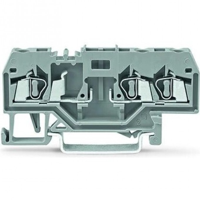 Базовые клеммы для DIN-рейки 3-проводные WAGO CAGE CLAMP® 2.5 мм серые 1133270