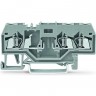 Базовые клеммы для DIN-рейки 3-проводные WAGO CAGE CLAMP® 2.5 мм серые 1133270