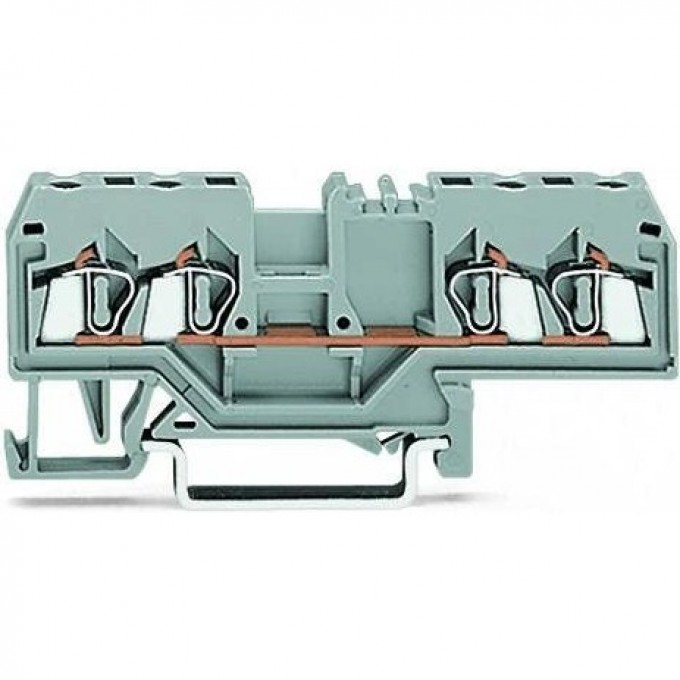 Клеммы проходные 4-проводные WAGO CAGE CLAMP® 2.5 мм для DIN-рейки 1133277