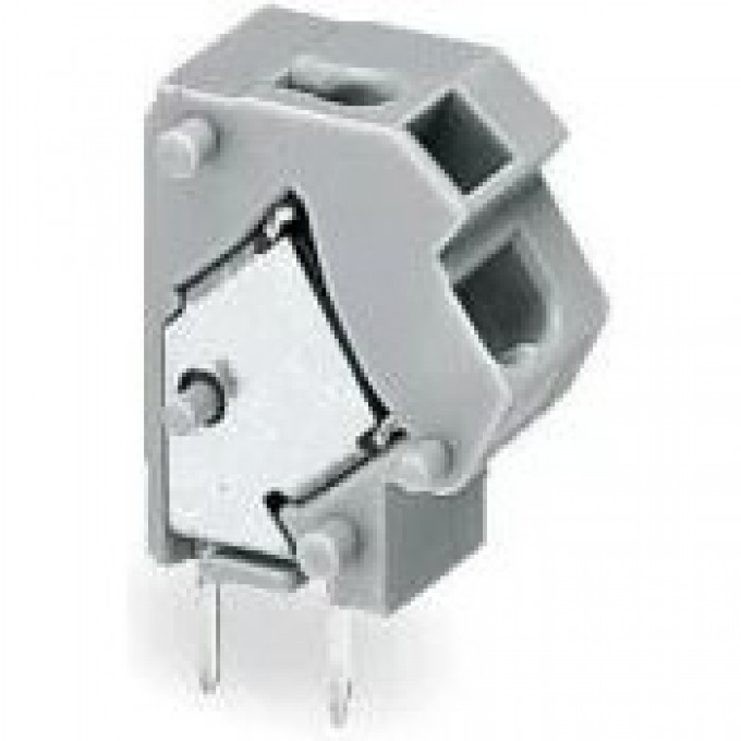 Наборная клемма на печатную плату WAGO PUSH WIRE® 0.75 мм, 1-полюсная, шаг 7.5/7.62 мм, серая 1134523