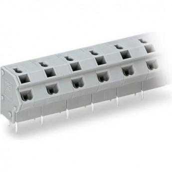 Клеммы для печатных плат WAGO PUSH WIRE® 12-пол. шаг 10/10.16 мм 0.75 мм серые 1134544