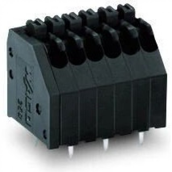 Клемма THR на печатную плату WAGO Push-in CAGE CLAMP® 5-полюсная шаг 2.5 мм 1135323