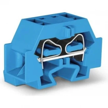 Клемма WAGO 4-проводная для Ex i с крепежным фланцем CAGE CLAMP® 4.00 мм синяя 1135451