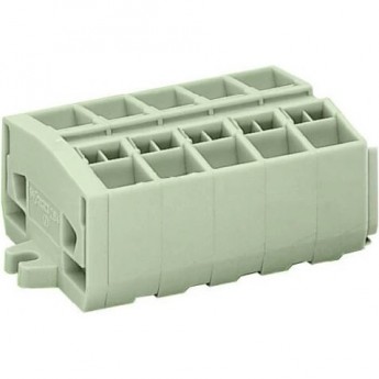 Клеммная колодка WAGO 4-проводная 5-полюсная Ex e II CAGE CLAMP® 2.50 мм с фланцами 1135534