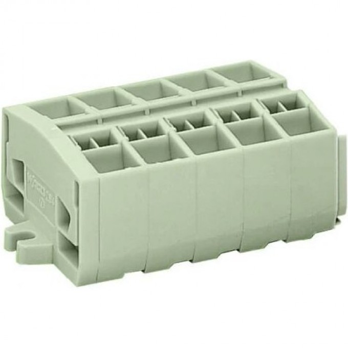 Клеммная колодка WAGO 4-проводная 5-полюсная Ex e II CAGE CLAMP® 2.50 мм с фланцами 1135534