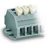 Клеммные колодки 2-проводные 2-полюсные с нажимными кнопками WAGO CAGE CLAMP® 2.50 мм серые 1135583
