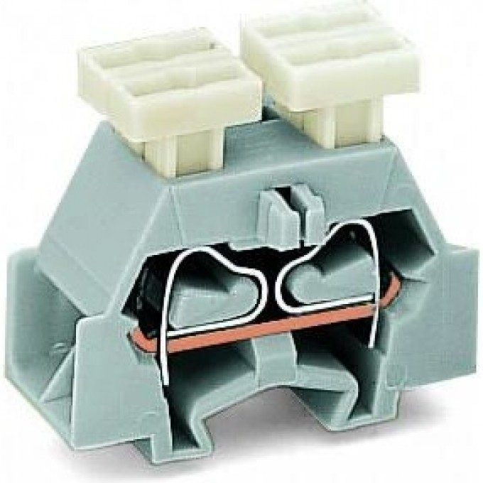 4-проводная клемма WAGO CAGE CLAMP® 2.5 мм для Ex i с нажимной кнопкой, синяя 1135621