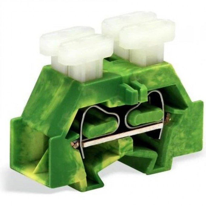 Клемма концевая 4-проводная WAGO CAGE CLAMP® 2.5 мм желто-зеленая 1135635
