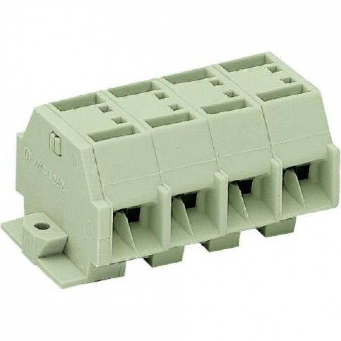 Клеммная колодка WAGO 4-проводная Ex e II 4-пол. с крепежными фланцами CAGE CLAMP® 4.00 мм 1135667
