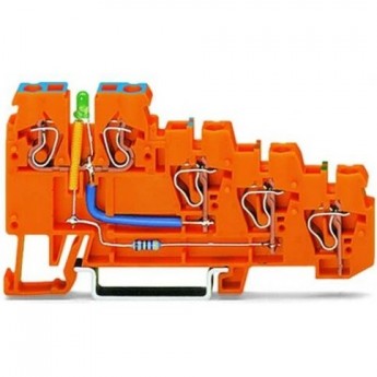 Клеммы питания датчика WAGO CAGE CLAMP® 4-проводные 2.5 мм оранжевые 1135764 Клеммы питания датчика WAGO CAGE CLAMP® 4-проводные 2.5 мм оранжевые 1135764