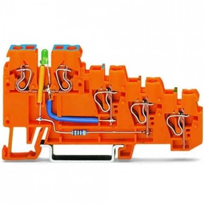 Клеммы питания датчика WAGO CAGE CLAMP® 4-проводные 2.5 мм оранжевые 1135764