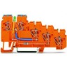 Клеммы питания датчика WAGO CAGE CLAMP® 4-проводные 2.5 мм оранжевые 1135764