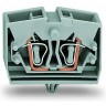 Клеммы 4-проводные без кнопок с защелкивающейся монтажной ножкой WAGO CAGE CLAMP® 2.50 мм серые 1135860