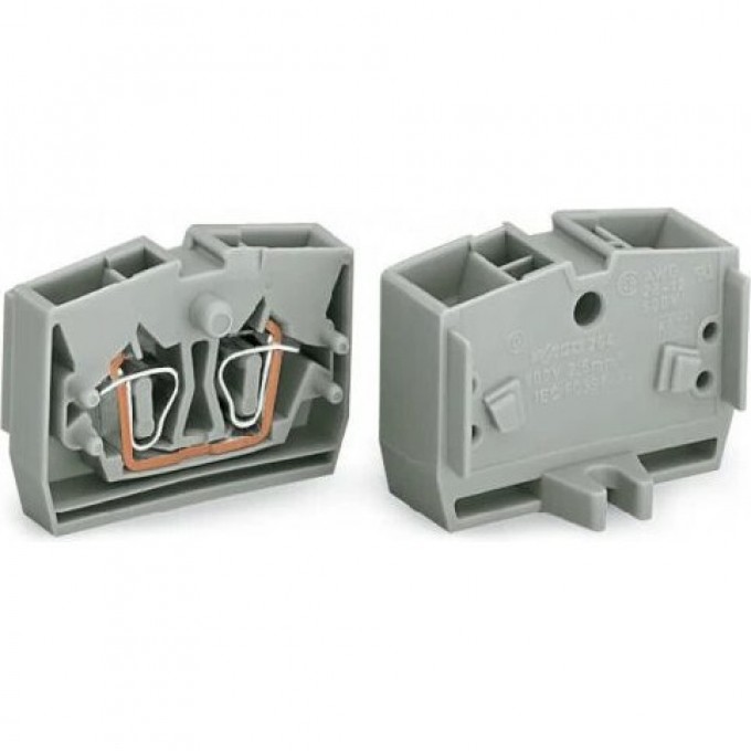 Клеммы 2-проводные без кнопок с защелкивающейся ножкой WAGO CAGE CLAMP® 2.50 мм 1135904