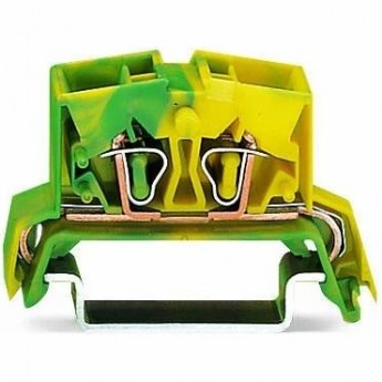 Мини-клемма 4-проводная WAGO CAGE CLAMP® для DIN-рейки 2.5 мм желто-зеленая 1135963 Мини-клемма 4-проводная WAGO CAGE CLAMP® для DIN-рейки 2.5 мм желто-зеленая 1135963
