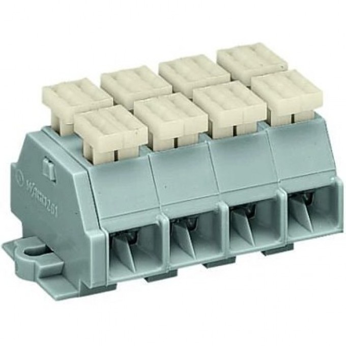 Клеммная колодка 4-проводная 4-полюсная с нажимными кнопками WAGO CAGE CLAMP® 2.50 мм 1136320