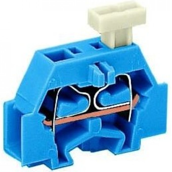 2-проводные клеммы WAGO с нажимной кнопкой для Ex i, CAGE CLAMP® 2.50 мм, синие 1136360