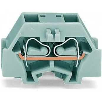 Клемма 4-проводная WAGO CAGE CLAMP® для пластины 0..2 мм, крепежное отверстие 3.5 мм, оранжевая 1136409