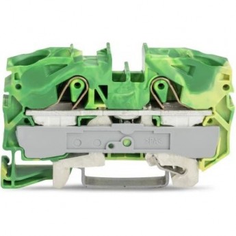 Клемма заземления WAGO TOPJOB® S 2-проводная Push-in CAGE CLAMP® 16 мм для DIN-рейки Ex e II 1194596 Клемма заземления WAGO TOPJOB® S 2-проводная Push-in CAGE CLAMP® 16 мм для DIN-рейки Ex e II 1194596