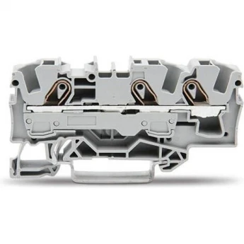 Клемма проходная WAGO TOPJOB S 3-проводная для DIN-рейки Ex e II Push-in CAGE CLAMP 6.00 мм 574564