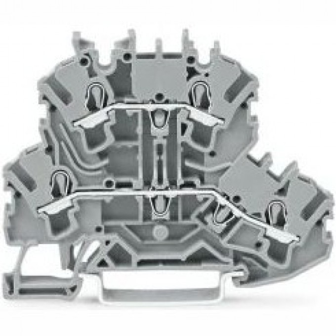 Двухуровневые проходные клеммы WAGO TOPJOB® S Push-in CAGE CLAMP® 2,5 мм серые 850746